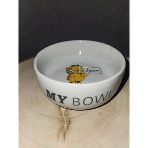 Vintage Garfield Pet Bowl 1983 Burp Cat Dish Funny Comic Cartoon Lasagna